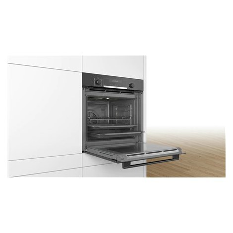 Bosch | HRA578BB0S Serie 6 | Oven | 71 L | Multifunctional | Pyrolysis | Electronic | Steam function | Yes | Height 59.5 cm | Wi - 3